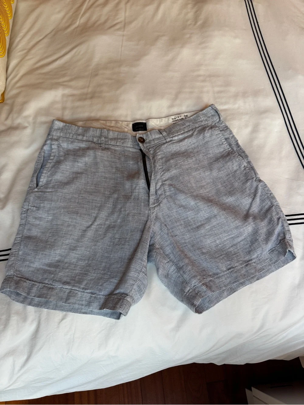 J. Crew Blue Striped shorts - 32” Waist, 7” Inseam